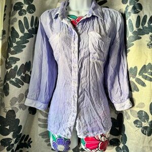 Light Purple Button-Up Shirt chicos